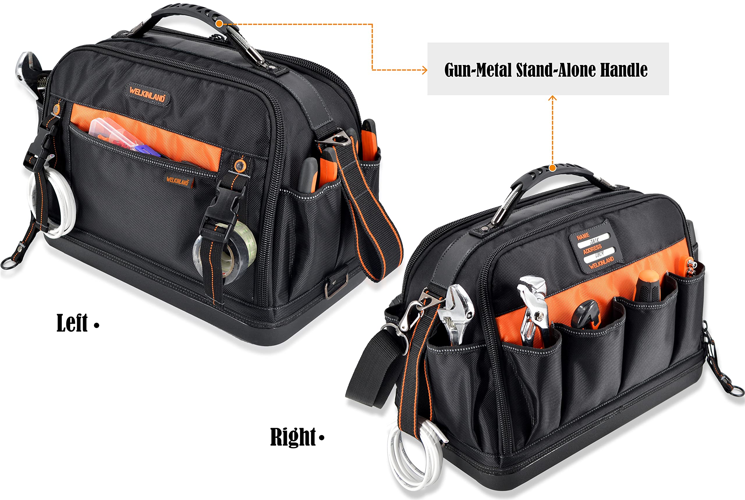 WELKINLAND 42-Pocket Tool Organizer - HVAC & Electrician's Waterproof Tool Tote