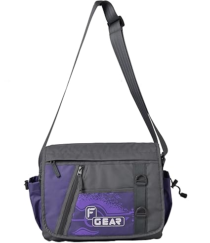 F Gear Spectrum Polyester 28 cms Lavender Gry Messenger Bag (2691)