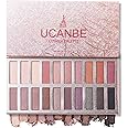 UCANBE 20 Colors Nude Eyeshadow Palette, High Pigmented Shimmer Matte Metallic Eye Shadow Pallets, Long Lasting Blendable Neutral Smokey Warm Bronze Eye Makeup