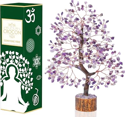 Crocon Amethyst Crystal Tree of Life 10-12in Home Decor Gift
