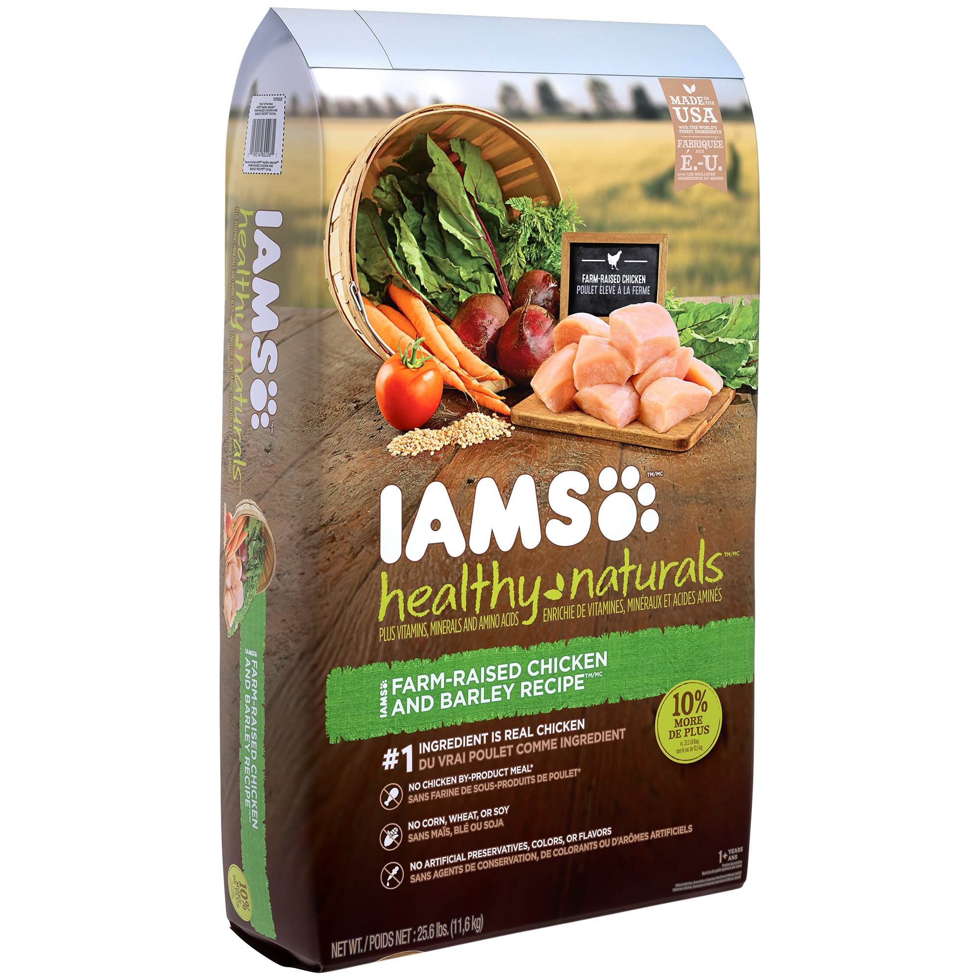 IAMS HEALTHY NATURALS Adult Chicken and Barley Recipe Dry ...