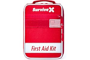 SurviveX Small First Aid Kit for Car, Travel & Home - Emergency Kit for Hiking, Camping, Backpacking and Outdoor Adventures -