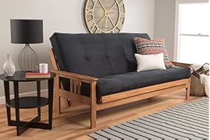 Kodiak Furniture Monterey Queen Size Futon Set, Suede Black