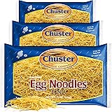 Chuster Fine Egg Noodles | Bulk 3 Pack of Enriched Noodle Pasta for Soup, Ramen, Stroganoff, Stir Fry, Lo Mein & Other Asian 