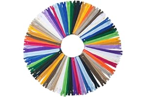YAKA 60pcs 9 Inch Nylon Coil Zippers Sewing Zippers Bulk for Tailor Sewing Bags Garment Crafts DIY Accessories (20 Color)