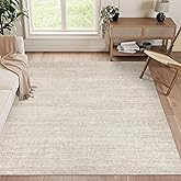 Valenrug Washable Rugs 5x7 - Stain Resistant 5x7 Area Rugs for Living Room, Non Slip Backing Printed Rugs for Bedroom, Folable Machine Washable Area Rug (5'x7', Beige)