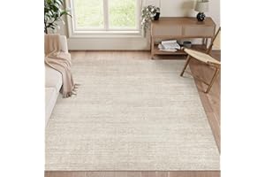 Valenrug Washable Rugs 5x7 - Stain Resistant 5x7 Area Rugs for Living Room, Non Slip Backing Printed Rugs for Bedroom, Folable Machine Washable Area Rug (5'x7', Beige)