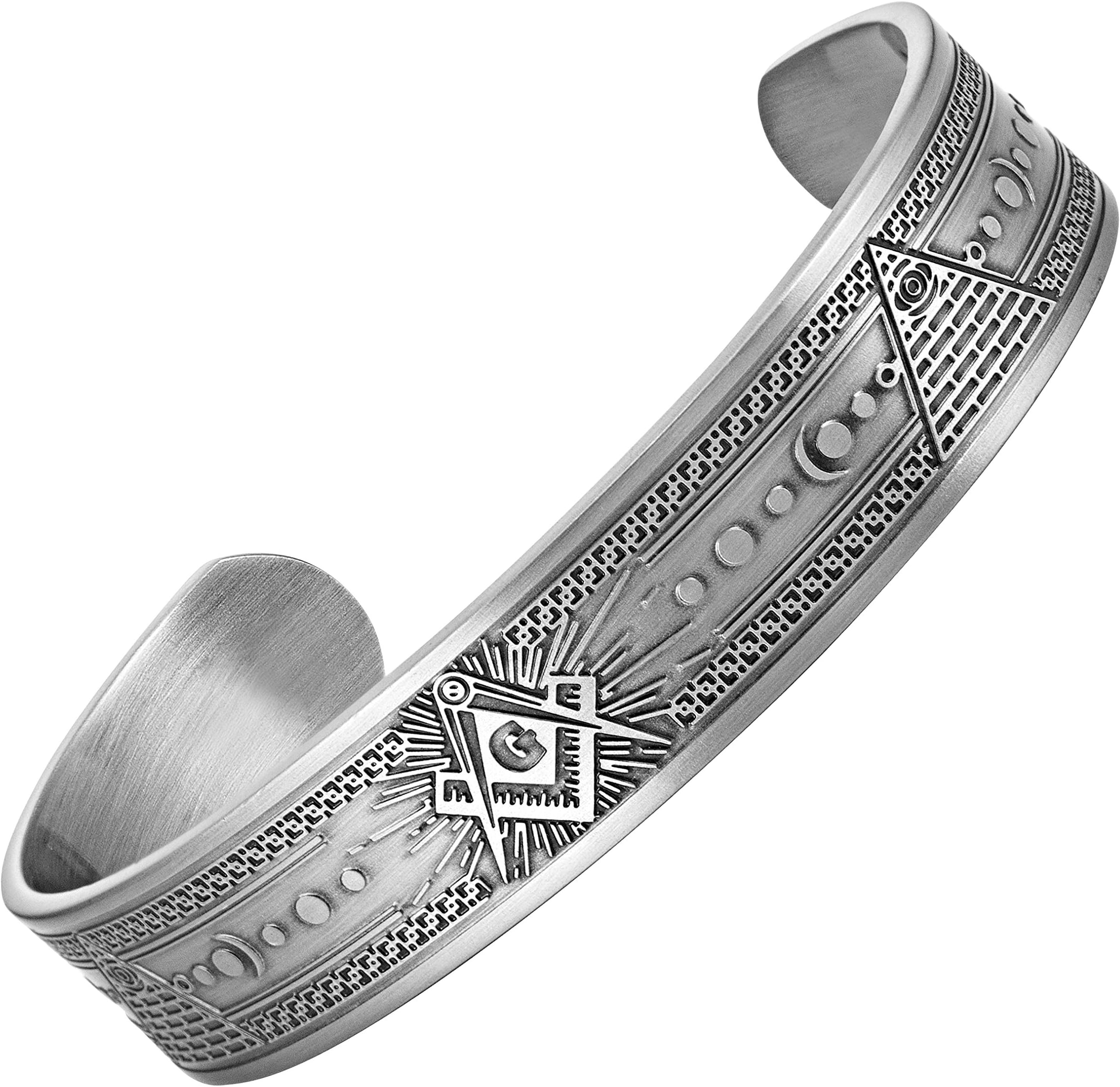 MasonicManMasonic Men's Pure Copper Adjustable Bracelet Bangle