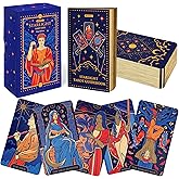 Wyspell Tarot Cards with Guide Book - Starlight Unique Tarot Deck for Beginners - Traditional Symbolism - Beautiful & Modern Tarot Decks (Blue)