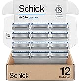 Schick Hydro Advanced Hydration 5-Blade Mens Razor Blades Refills, 12ct | Mens razor blades refills, 7 gel pools for 2-hour moisture, Protective skin guards, Flip-back precision edging tool
