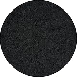 THE RUGS Living Room Round Shag Rug 120 cm Black 30 mm Thick 100% Polypropylene view 6