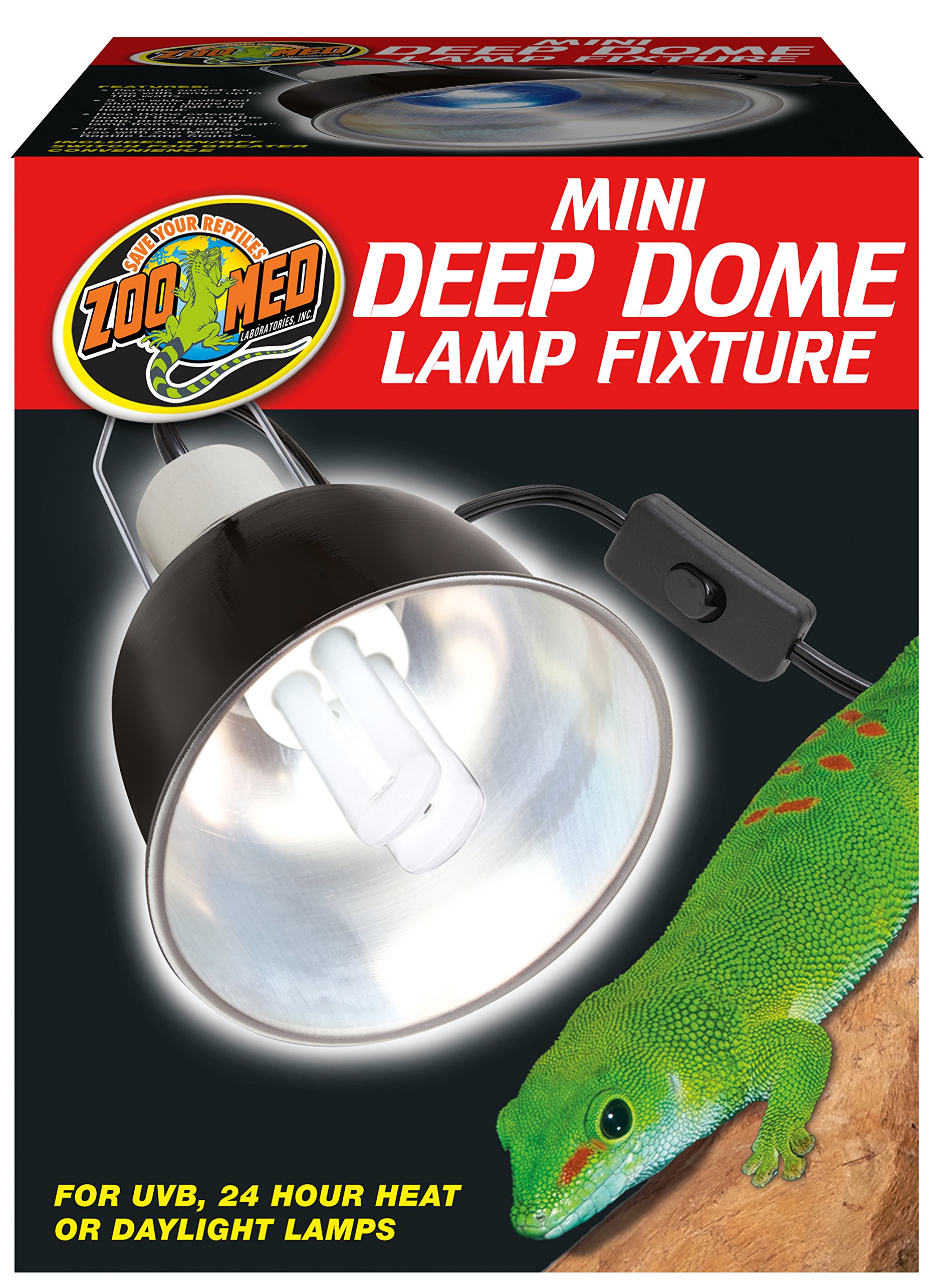 Zoo Med LF-19 Mini Deep Dome Lamp Fixture,Size 5.55"