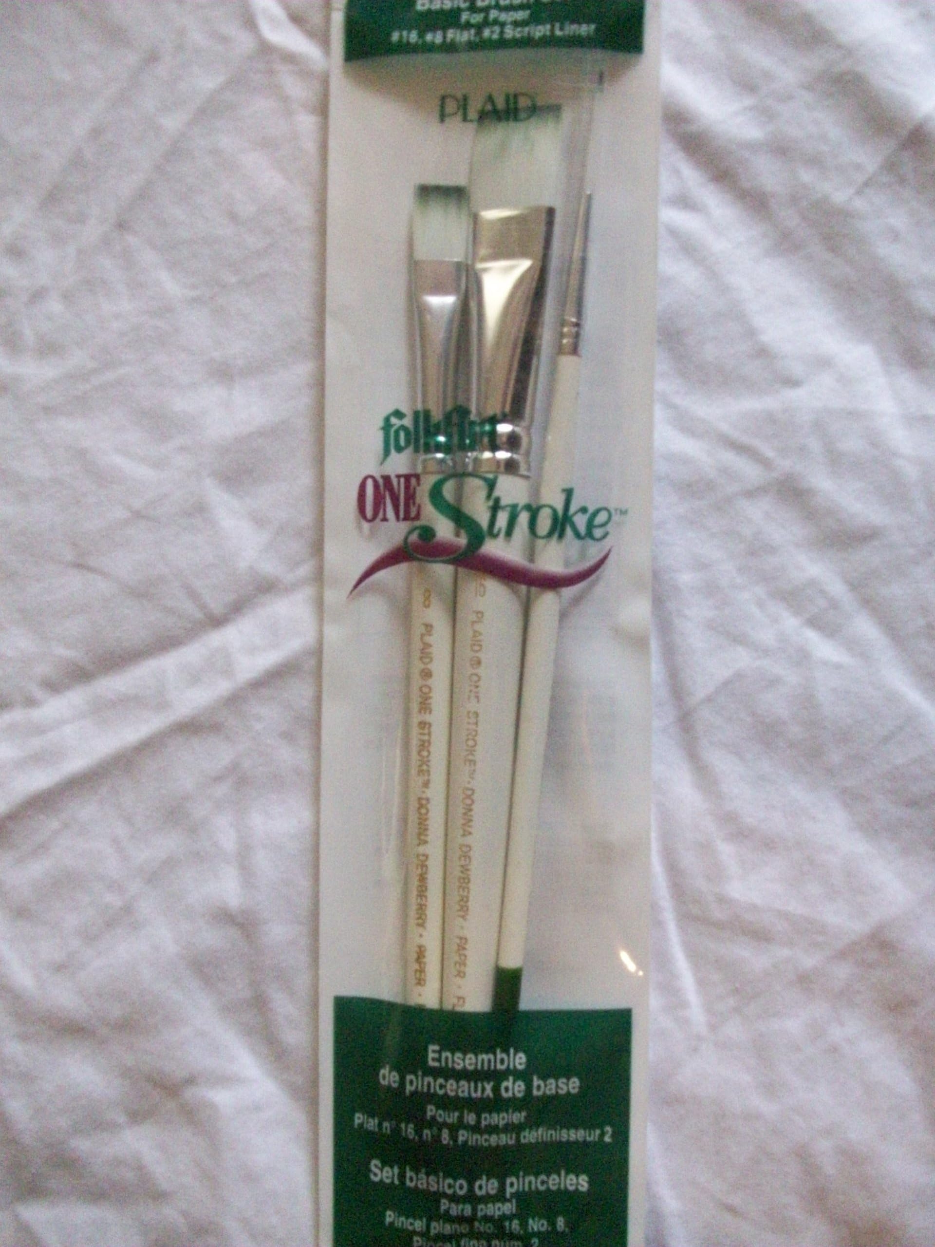 Basic Brush Set for Paper #16, #8 Flat, #2 Script Liner
