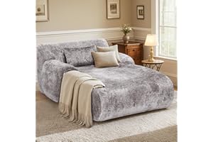 DIFYHOMEY 66 Inches Oversized Chaise Lounge Indoor, No Assembly Required Single Sleeper Sofa Chair with Lumbar Pillow, Upholstered Boneless Sofa Bed for Living Room, Bedroom