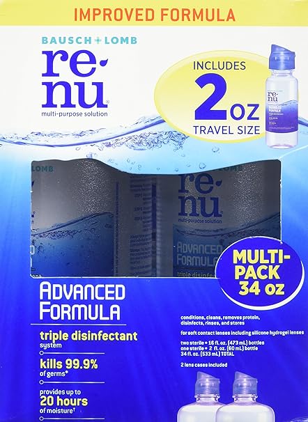 Amazon Com Bausch Lomb Renu Multi Purpose Solution 2 X 16 Fl