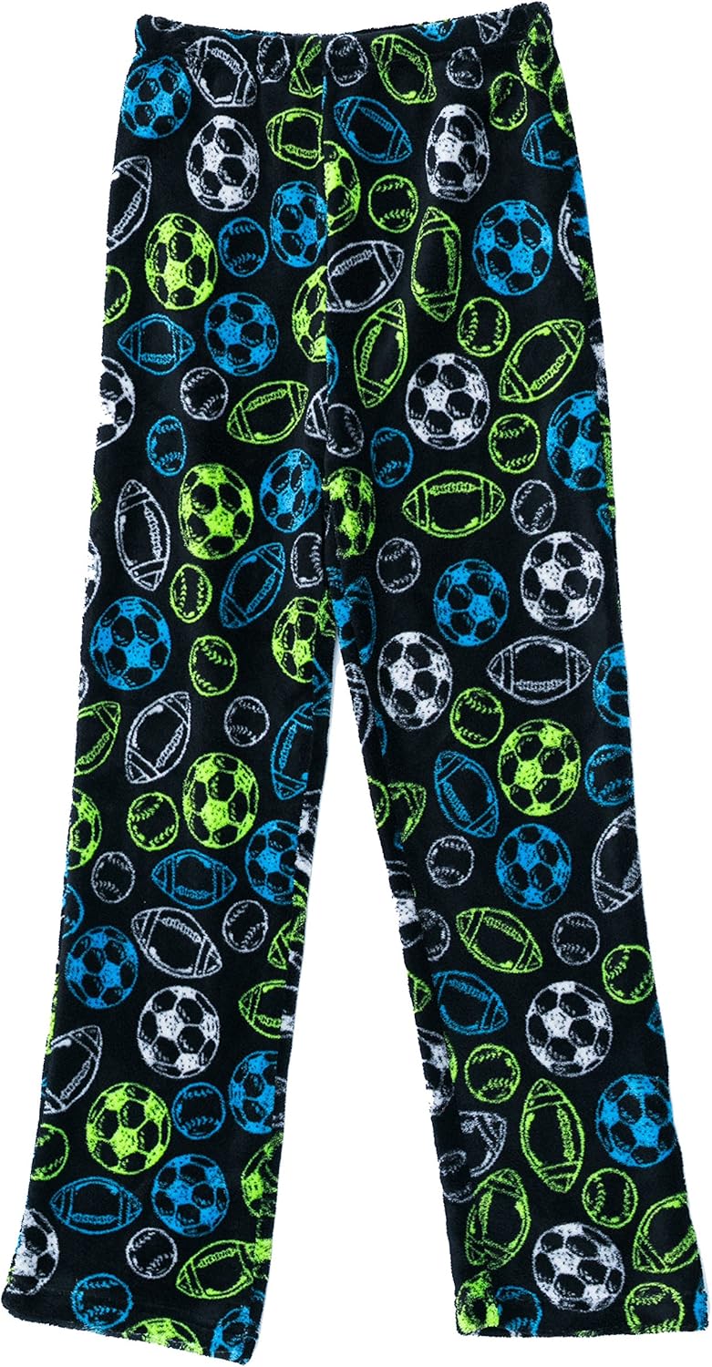 Prince of Sleep Plush Buffalo Plaid Pajama Pants for Boys