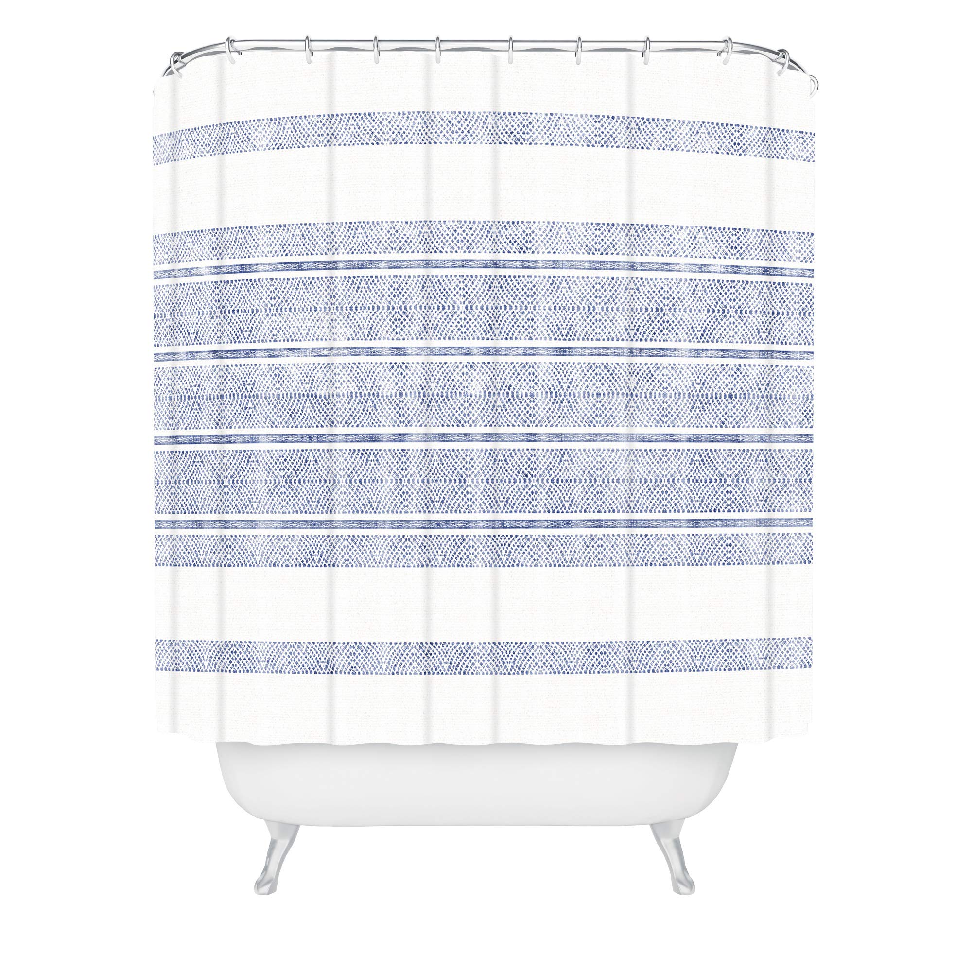 Deny Designs Holli Zollinger Capri Stripes Shower Curtain, 72" x 69", Blue