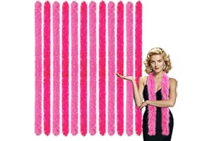 MAOFENG 24pcs Feather Boas Bulk Artificial Fluffy Boas Costume Decor for Halloween Wedding Christmas Tea Party Supplies