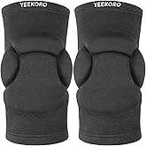 YEEKORO Protective Knee Pad, Volleyball Knee Pads for Men Women, Non-slip and Thick Sponge Sports Knee Pad for Volleyball Wrestling Snowboarding Workout,Large