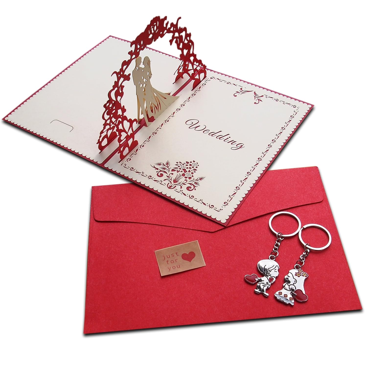 Luxury Wedding Gift Card Set Big Size 3D Pop Up Wedding