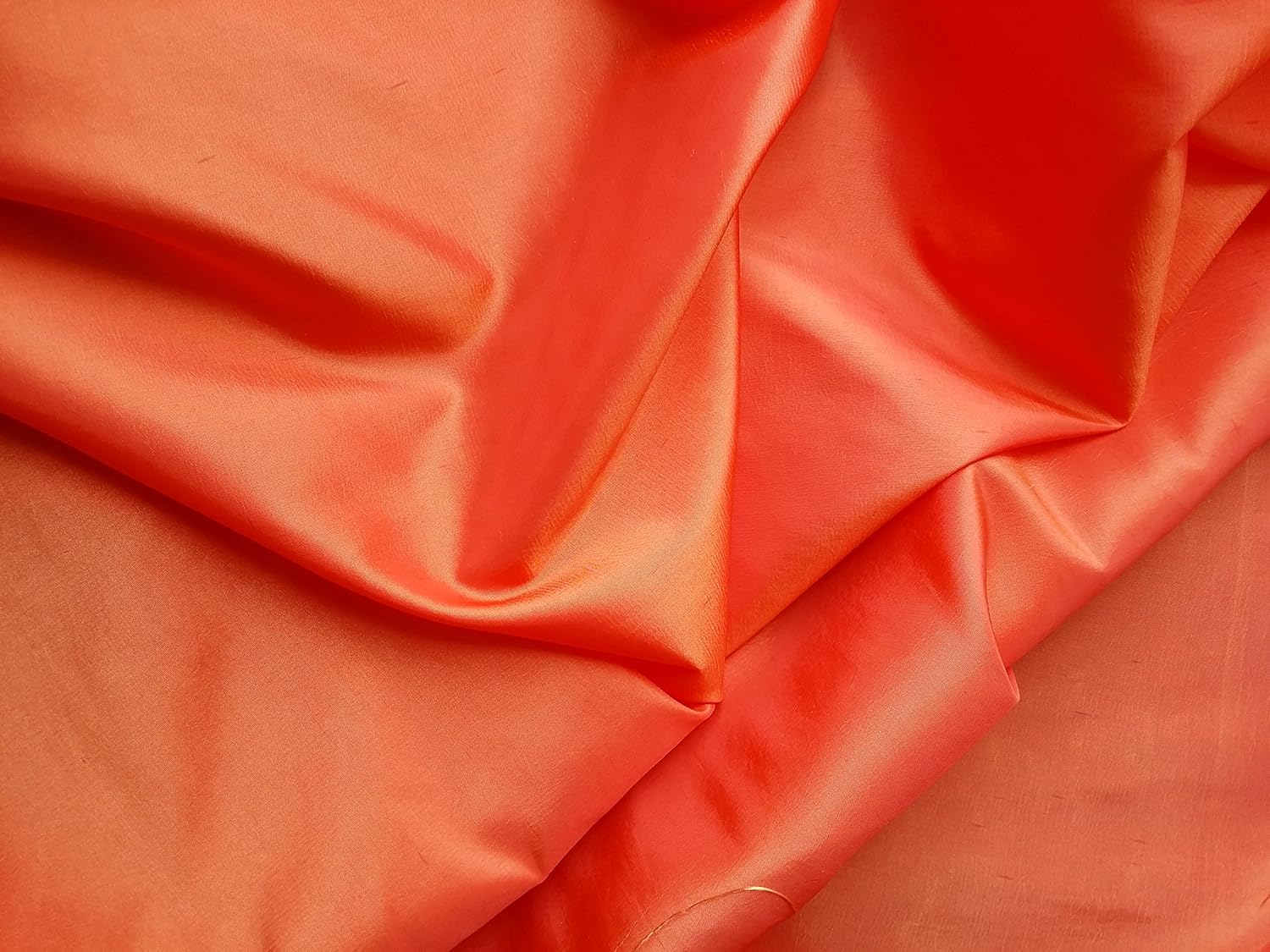Fabrics Online Uk Wholesale Shot Orange Silk Taffeta Curtain Dress