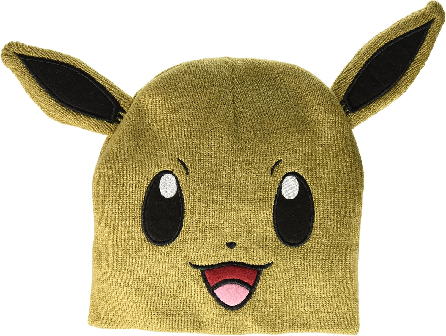 BIOWORLD Pokemon Eevee Big Face Fleece Cap Beanie with Ears: Clothing