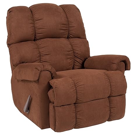 Flash Furniture Riverstone Sierra Chocolate Microfiber Rocker Recliner