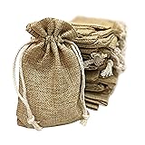 Supply Friend 50 Small Burlap Bags with
