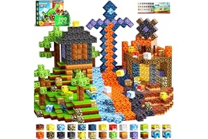 DUSFAN 300PCS Magnetic Blocks, Building Blocks Cubes for Kids Age 4-8, 0.8in Magnetic Tiles for Toddler STEM Sensory, Magnetic Toys for Boys & Girls Age 3 4 5 6 7 8 9 10 11 12 Christmas Birthday Gifts