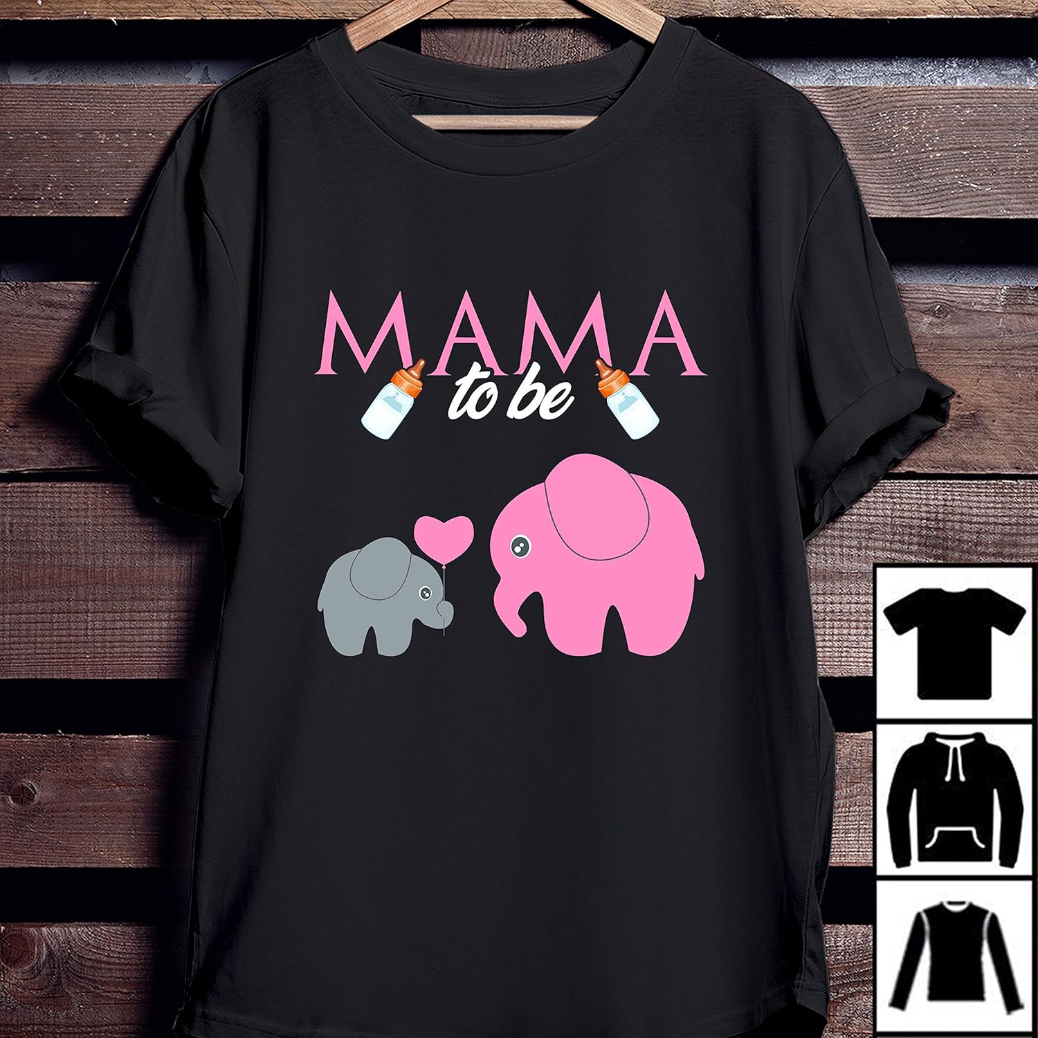 Mama To Be Elephant Baby Shower For Boy Shirt Out Tee T Shirt Long T