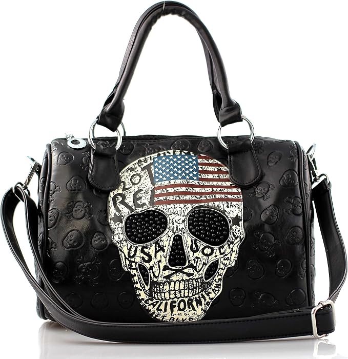 Coole Totenkopf-Handtasche – Schwarz-weißes Kostümzubehör Für Halloween & Karneval