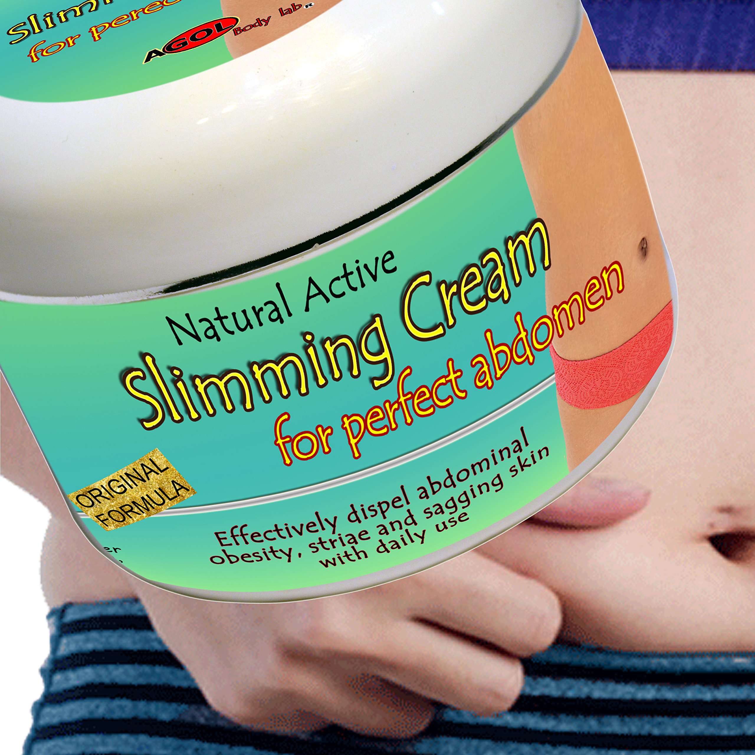Slimming Cream Anti Cellulite Abdomen Organic Natural Body Slimming Treatment, Skin Tightening Improves Sagging Skin - Slimmer Healthier Lifestyle Treatment, 7 Oz from Agol BodyLab