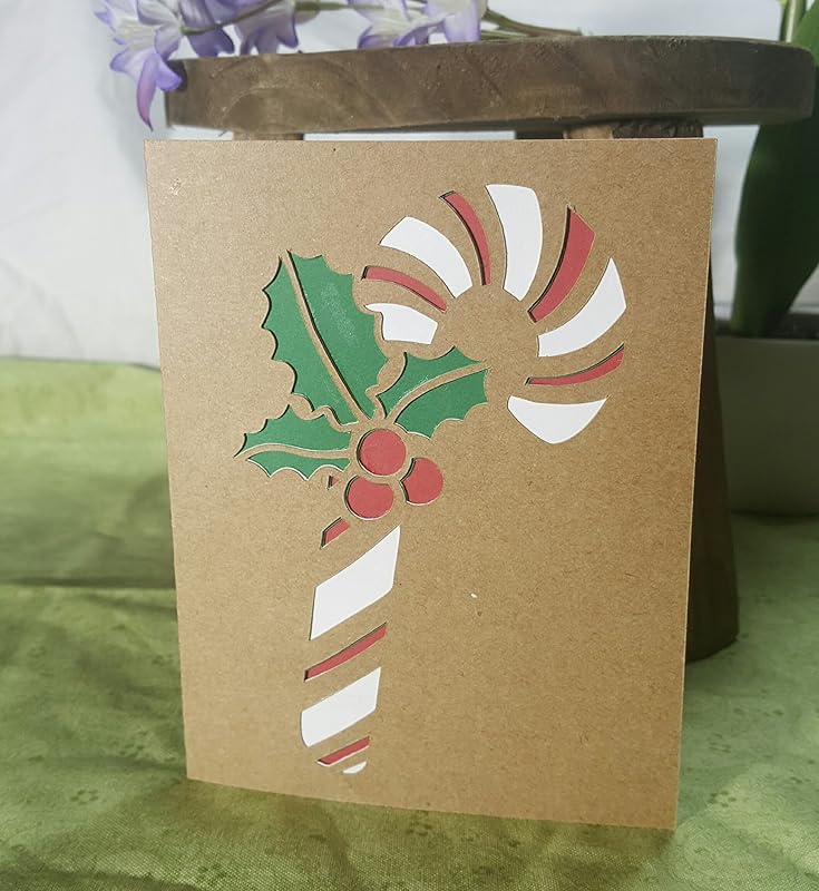 Amazon.com: Candy Cane Christmas Cards: Handmade