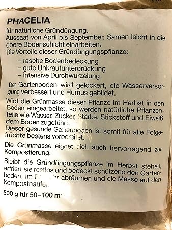 Phacelia Gründünger für alle Gartenböden 500g