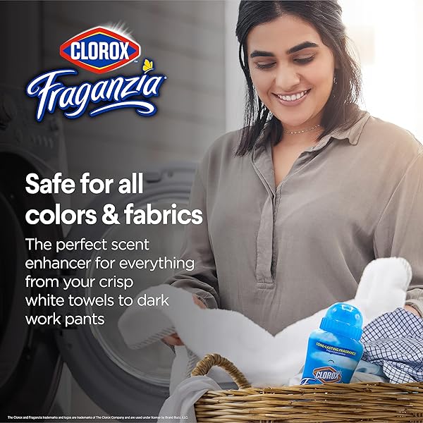 CLOROX FRAGANZIA LAUNDRY SCENT BOOSTER CRYSTALS IN MORNING SKY SCENT – SCENTED IN-WASH FRESHENER BEADS FOR FRESH, CLEAN, GREAT SMELLING CLOTHES AND LINENS, 18 OZ – 2 PACK