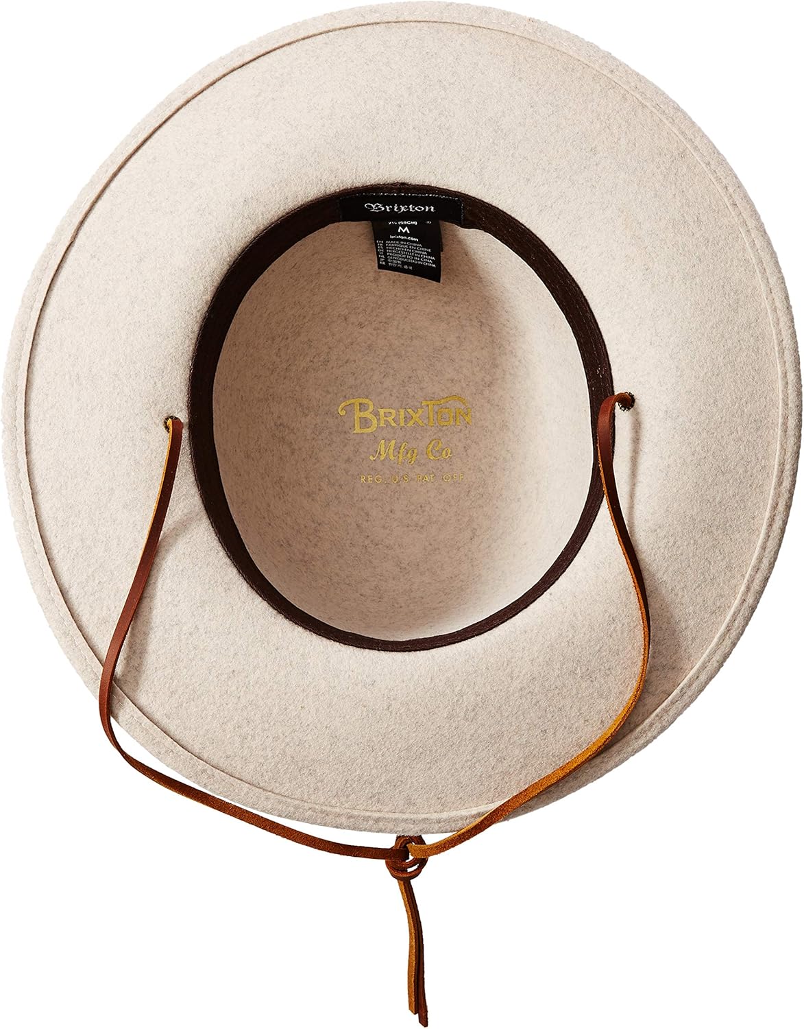 Brixton Men's Tiller Wide Brim Felt Fedora Hat: Clothing