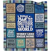 Dulkjio Gifts for Brother Blanket, Brother Birthday Gifts from Sister, Fathers Day Birthday Gifts for Brothers Adult, Big Brothers Graduation Gifts Ideas Soft Flannel Throw Blanket 60"X50"