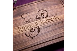 Straga Personalized Cutting Boards | Handmade Wood Engraved Charcuterie | Custom Wedding, Anniversary, Engagement Gift for Co