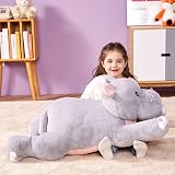 IKASA Giant Hippo Stuffed Animal Plush 78cm Soft Hugging Pillow Toy view 2