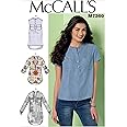 McCall's Patterns M7360 Misses' Henley Tops, Size A5 (6-8-10-12-14)