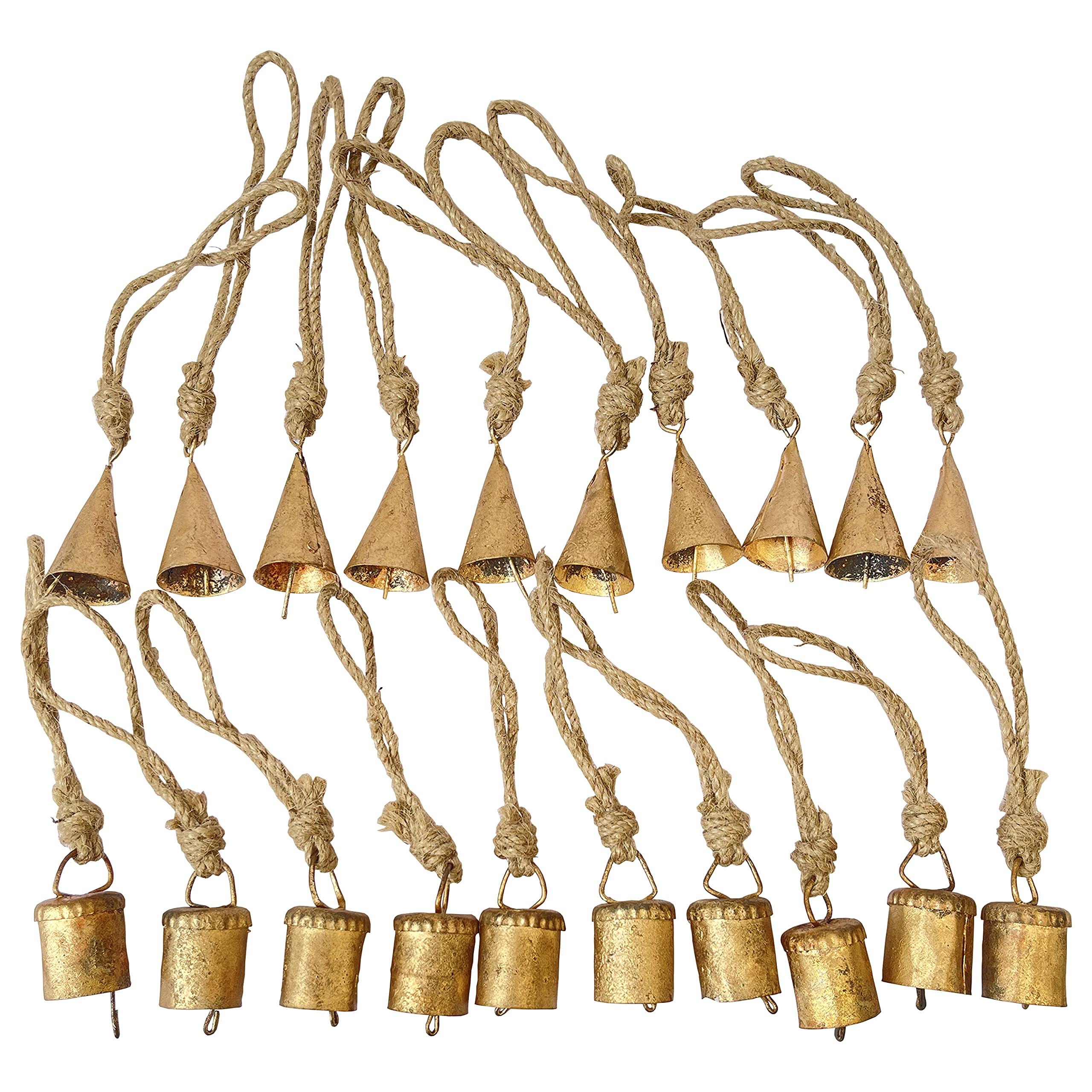 Vivanta Christmas Decorations - Bells for Crafts, Home Decor, Christmas Bell Ornaments, Christmas Bell Decorations, Christmas Bells for Decoration - Vintage, Small Jingle, Witch, and Cow Bells