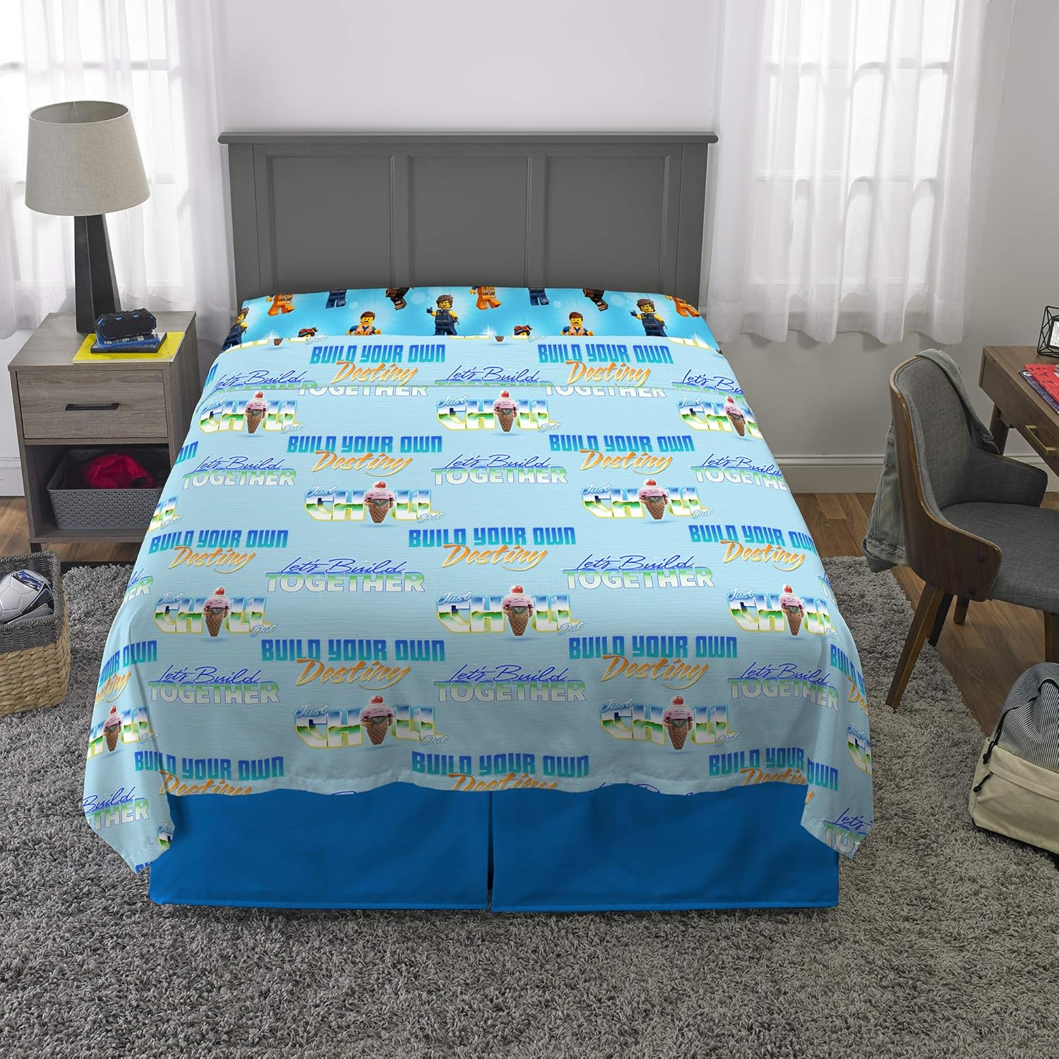 Kids Bedding Lego Movie 2 Kids Bedding Soft Microfiber Comforter And Sheet Set Twin Size 4 Piece Pack Blue Toys Games Belasidevelopers Co Ke