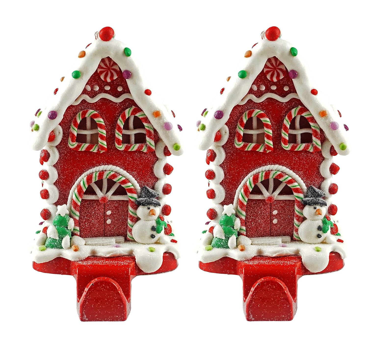 Amazon.com: Caffco Gingerbread House Christmas Stocking Holder - Set of