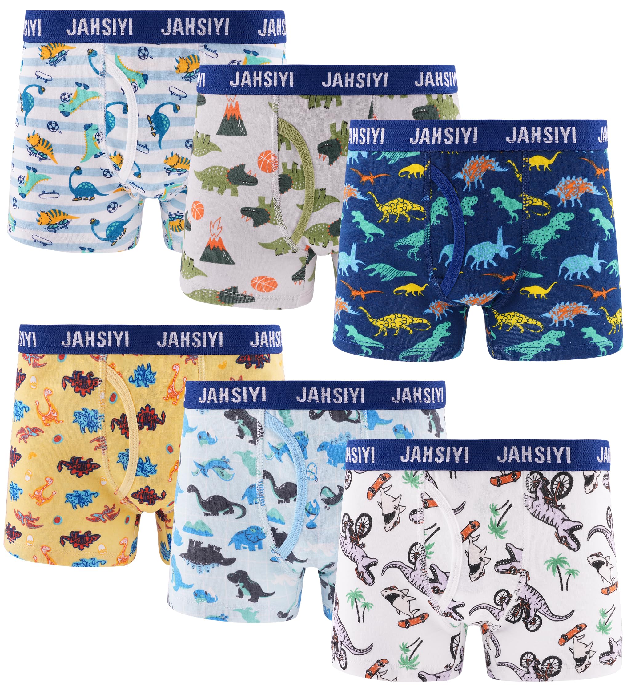 Photo 1 of JAHSIYI Boys Underwear Size 8 7 Kids Soft Cotton Boxer Briefs Age 7-8 Years Old Dinosaur Dino Print Boxers Medium Tagless Underpants Clothes 7T 8T M Undies