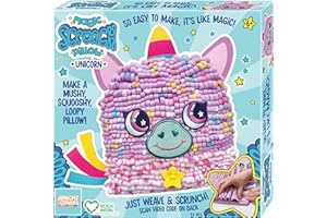 Bright Stripes Magic Scrunch Pillow Making Kit - No Sew Pillow Craft Kit for Kids - Make Your Own Pillow Kit - DIY Pillow Kit for Kids (Unicorn)