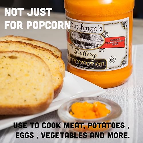 Dutchmans Popcorn Coconut Oil | Butter Flavored 30oz Jar - Vegan