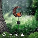 TERESA'S COLLECTIONS Large Moon Fairy Solar Garden Stake Light 31in view 6