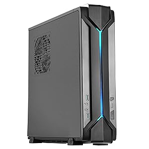 SilverStone Technology Slim Computer Case for Mini-ITX Motherboards with Integrated RGB Lighting RVZ03B