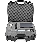 CASEMATIX Wireless Microphone Case - Hard Shell Mic Foam Carrying Case with Customizable Foam Compatible with Sennheiser, Shu