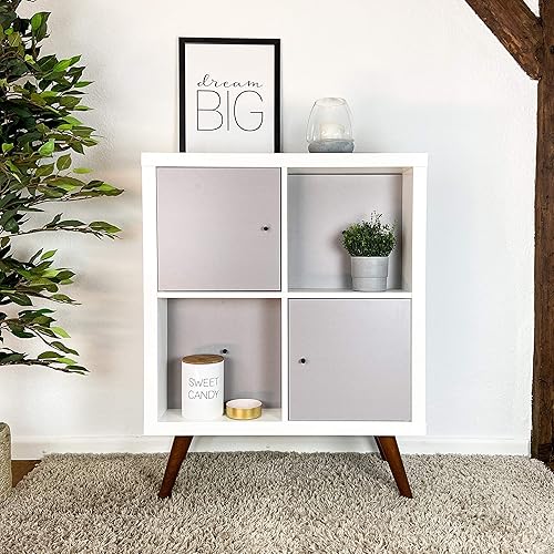 Regaleinsatz Passend Fur Ikea Kallax Und Expedit Regal Facher Als Stufenlos Versetzbares Cover Oder Tur Nutzbar Als Ruckwand Raumtrenner Ordnung Deko Ohne Schrauben 33 5x33 5x0 5cm Amazon De Handmade